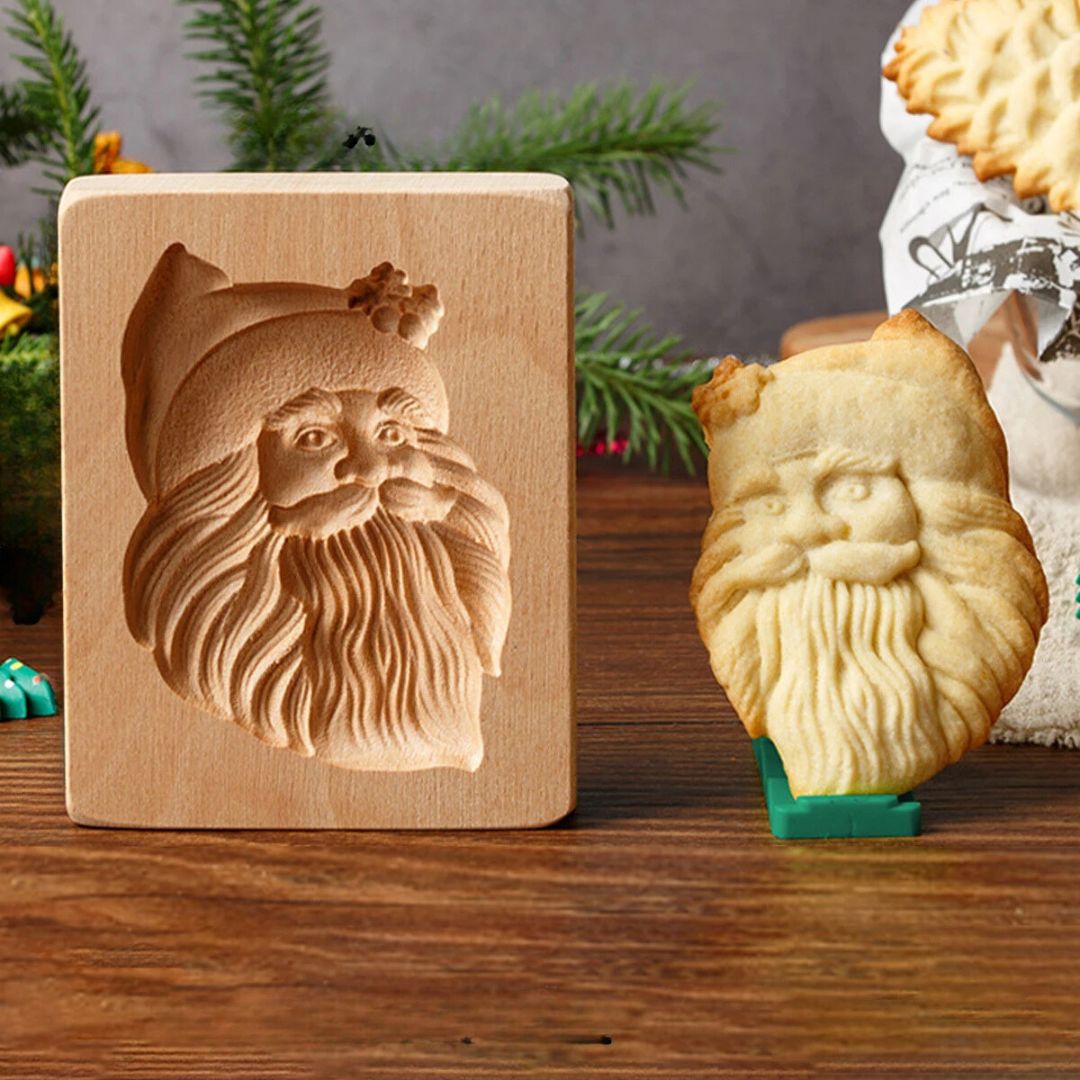 Lot de moules en bois traditionnels pour pains d'épices + 5 douilles à pâtisserie OFFERTES (Le 2ème lot à -50%)