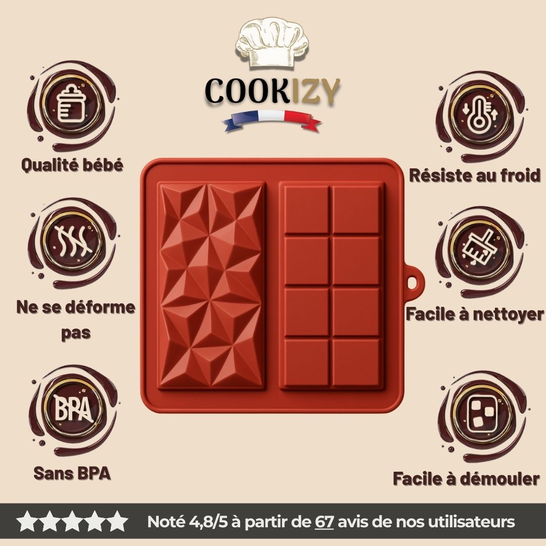 Moule Chocolat “Dubai-style” double designs (1 acheté = 1 offert)