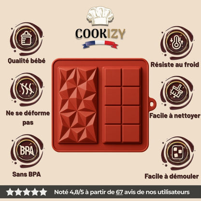 Moule Chocolat “Dubai-style” double designs (1 acheté = 1 offert)